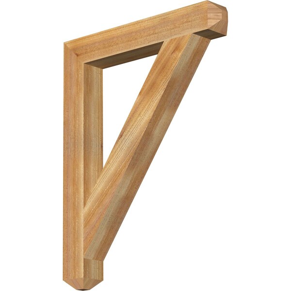 Ekena Millwork Traditional Craftsman Rough Sawn Bracket, Western Red Cedar, 4"W x 28"D x 36"H BKT04X28X36TRA04RWR - main